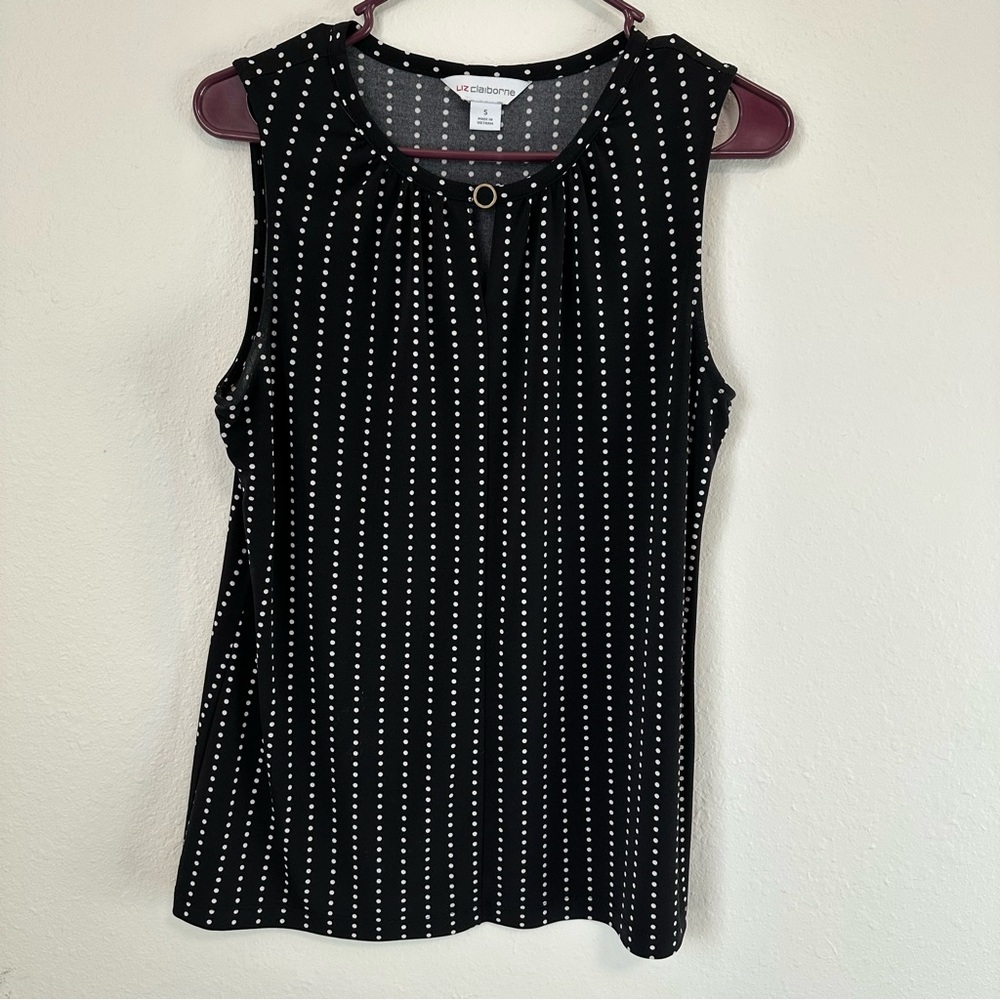 Liz Claiborne Women’s Black and White Sleeveless Top Size Small